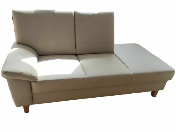 Récamiere Ottomane Sofa Couch Ausstellungsstück 185x92x90cm Creme