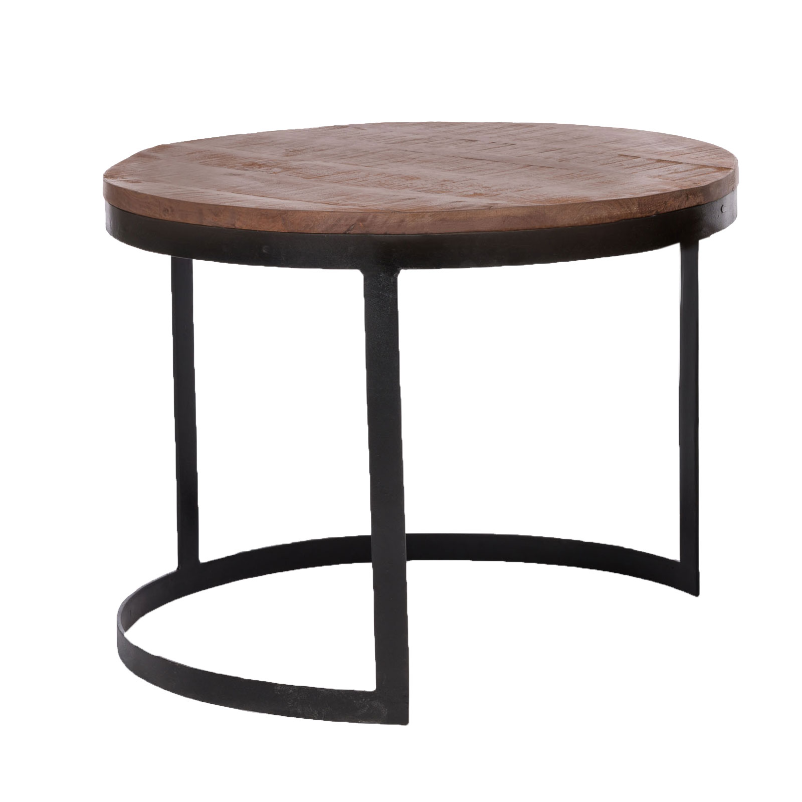 | Wahl Satztisch 2. 2er Wohnen Couchtisch Casamia Metall-Gestell Beistelltisch schwarzmatt rund Wohnzimmer-Tisch Austin Set