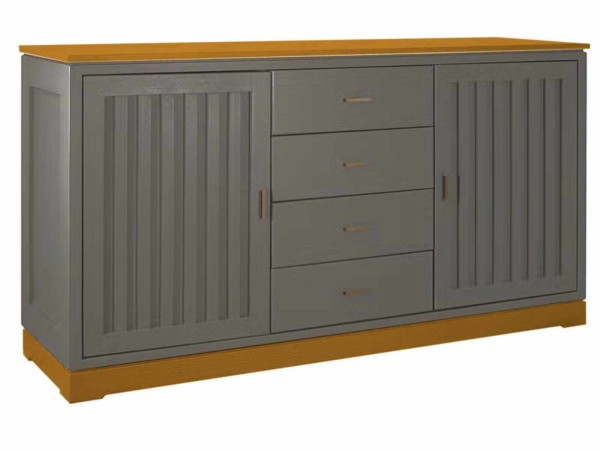 Sideboard Casaverde 2-türig mit 4 Schubladen Pinie Massivholz