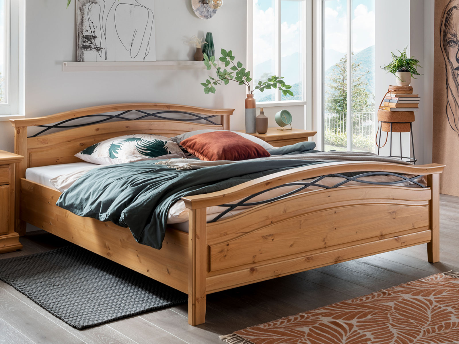 Bett 180 x cm Nordica Holz Casamia 200 natur | Wohnen Pinie Catania
